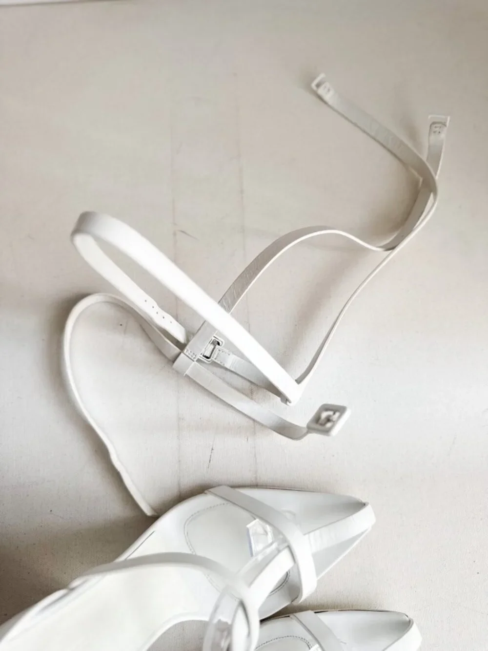 Alexander Wang Runway SS'13 Strappy White Leather Block Heel Sandals 39 - Picture 5 of 11